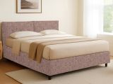 Letto Singolo Rosa Antico Sfoderabile Contenitore, Dimensione Materasso 90x190 cm - Stazzano