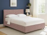 Letto Singolo Rosa Antico Sfoderabile Contenitore, Dimensione Materasso 90x200 cm - Carbone