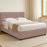 Letto Singolo Rosa Antico Sfoderabile Contenitore, Dimensione Materasso 90x200 cm - Cerzeto