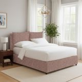 Letto Singolo Rosa Antico Sfoderabile Contenitore, Dimensione Materasso 90x200 cm - Oncino