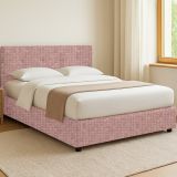 Letto Singolo Rosa Sfoderabile Contenitore, Dimensione Materasso 90x190 cm - Fiumalbo