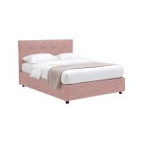 Letto Singolo Rosa Sfoderabile Contenitore, Dimensione Materasso 90x190 cm - Fiumalbo