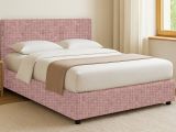 Letto Singolo Rosa Sfoderabile Contenitore, Dimensione Materasso 90x190 cm - Fiumalbo