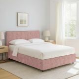 Letto Singolo Rosa Sfoderabile Contenitore, Dimensione Materasso 90x190 cm - Quisquina