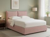 Letto Singolo Rosa Sfoderabile Contenitore, Dimensione Materasso 90x190 cm - Rosora