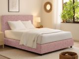 Letto Singolo Rosa Sfoderabile Contenitore, Dimensione Materasso 90x200 cm - Iudica