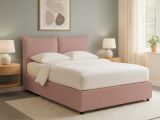 Letto Singolo Rosa Sfoderabile Contenitore, Dimensione Materasso 90x200 cm - Lapedona