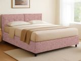 Letto Singolo Rosa Sfoderabile Contenitore, Dimensione Materasso 90x200 cm - Nocara