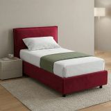 Letto Singolo Rosso Materasso Incluso Sfoderabile, Contenitore Made in Italy - Atrelmo