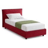 Letto Singolo Rosso Materasso Incluso Sfoderabile, Contenitore Made in Italy - Atrelmo