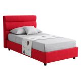 Letto Singolo Rosso Materasso Incluso Sfoderabile, Contenitore Made in Italy - Brendola