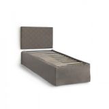 Letto singolo tortora 80x190cm materasso incluso - Ascra