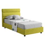 Letto Singolo Verde Materasso Incluso Sfoderabile, Contenitore Made in Italy - Brendola