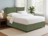 Letto Singolo Verde Sfoderabile Contenitore, Dimensione Materasso 90x190 cm - Ripi