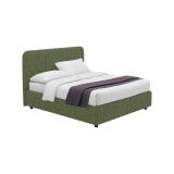Letto Singolo Verde Sfoderabile Contenitore, Dimensione Materasso 90x190 cm - Supino