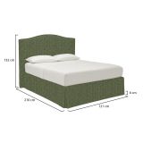 Letto Singolo Verde Sfoderabile Contenitore, Dimensione Materasso 90x200 cm - Copparo