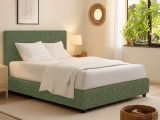 Letto Singolo Verde Sfoderabile Contenitore, Dimensione Materasso 90x200 cm - Iudica