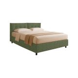 Letto Singolo Verde Sfoderabile Contenitore, Dimensione Materasso 90x200 cm - Nocara