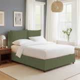 Letto Singolo Verde Sfoderabile Contenitore, Dimensione Materasso 90x200 cm - Oncino