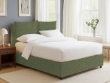 Letto Singolo Verde Sfoderabile Contenitore, Dimensione Materasso 90x200 cm - Oncino