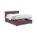 Letto Singolo Viola Lilla Sfoderabile Contenitore, Dimensione Materasso 90x190 cm - Fiumalbo
