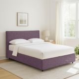 Letto Singolo Viola Lilla Sfoderabile Contenitore, Dimensione Materasso 90x190 cm - Quisquina