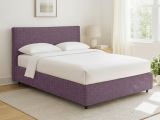 Letto Singolo Viola Lilla Sfoderabile Contenitore, Dimensione Materasso 90x190 cm - Quisquina