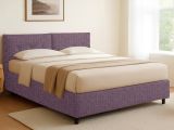 Letto Singolo Viola Lilla Sfoderabile Contenitore, Dimensione Materasso 90x190 cm - Stazzano