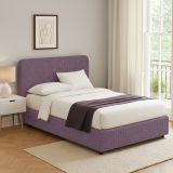 Letto Singolo Viola Lilla Sfoderabile Contenitore, Dimensione Materasso 90x190 cm - Supino