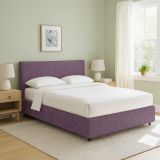 Letto Singolo Viola Lilla Sfoderabile Contenitore, Dimensione Materasso 90x200 cm - Carbone