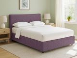 Letto Singolo Viola Lilla Sfoderabile Contenitore, Dimensione Materasso 90x200 cm - Carbone