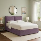 Letto Singolo Viola Lilla Sfoderabile Contenitore, Dimensione Materasso 90x200 cm - Lapedona