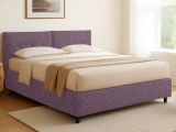 Letto Singolo Viola Lilla Sfoderabile Contenitore, Dimensione Materasso 90x200 cm - Nocara
