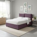 Letto Singolo Viola Lilla Sfoderabile Contenitore, Dimensione Materasso 90x200 cm - Oncino