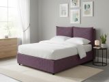 Letto Singolo Viola Lilla Sfoderabile Contenitore, Dimensione Materasso 90x200 cm - Oncino