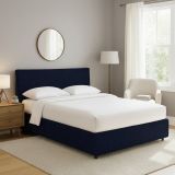 Letto Singolo Viola Scuro Sfoderabile Contenitore, Dimensione Materasso 90x190 cm - Quisquina