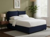 Letto Singolo Viola Scuro Sfoderabile Contenitore, Dimensione Materasso 90x190 cm - Ripi