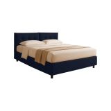Letto Singolo Viola Scuro Sfoderabile Contenitore, Dimensione Materasso 90x190 cm - Stazzano