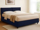 Letto Singolo Viola Scuro Sfoderabile Contenitore, Dimensione Materasso 90x190 cm - Stazzano