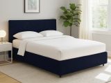 Letto Singolo Viola Scuro Sfoderabile Contenitore, Dimensione Materasso 90x200 cm - Carbone