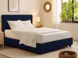 Letto Singolo Viola Scuro Sfoderabile Contenitore, Dimensione Materasso 90x200 cm - Iudica