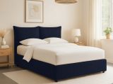 Letto Singolo Viola Scuro Sfoderabile Contenitore, Dimensione Materasso 90x200 cm - Lapedona