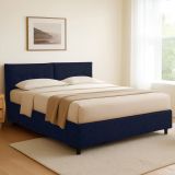 Letto Singolo Viola Scuro Sfoderabile Contenitore, Dimensione Materasso 90x200 cm - Nocara