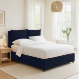 Letto Singolo Viola Scuro Sfoderabile Contenitore, Dimensione Materasso 90x200 cm - Oncino