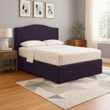 Letto Singolo Viola Sfoderabile Contenitore, Dimensione Materasso 90x190 cm - Orvieto