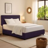 Letto Singolo Viola Sfoderabile Contenitore, Dimensione Materasso 90x190 cm - Sinio