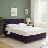 Letto Singolo Viola Sfoderabile Contenitore, Dimensione Materasso 90x200 cm - Carbone