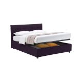 Letto Singolo Viola Sfoderabile Contenitore, Dimensione Materasso 90x200 cm - Cerzeto