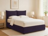 Letto Singolo Viola Sfoderabile Contenitore, Dimensione Materasso 90x200 cm - Lapedona