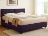 Letto Singolo Viola Sfoderabile Contenitore, Dimensione Materasso 90x200 cm - Nocara